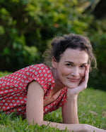Load image into Gallery viewer, Bridget Top in Red Provençal Rustic Poplin
