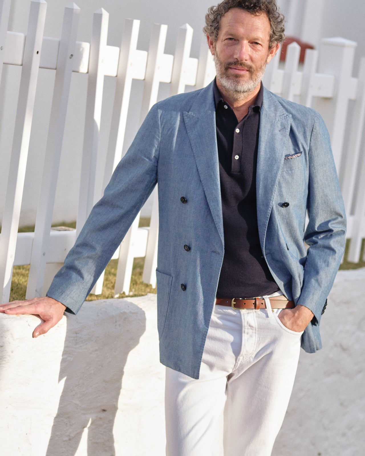 Rally Polo Sweater in Navy Cotton | Shop Sid Mashburn