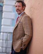 Load image into Gallery viewer, Virgil No. 4 Jacket in Wheat/Chocolate/Coral Glen Plaid Hopsack
