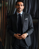 Load image into Gallery viewer, Silk Knit Tie in Dark Navy
