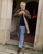 Load image into Gallery viewer, Spread Collar Sport Shirt in Pink/Olive/Blue Tattersall Poplin
