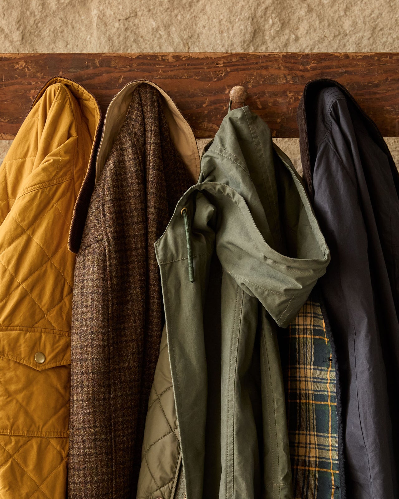 Cashpad Field Jacket in Navy Dry Waxed Poplin