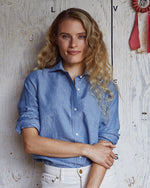 Load image into Gallery viewer, Understudy Shirt in Extra Light Washed Cotolino Chambray
