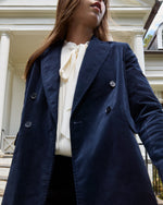 Load image into Gallery viewer, Concetta Jacket in Navy Stretch Velveteen
