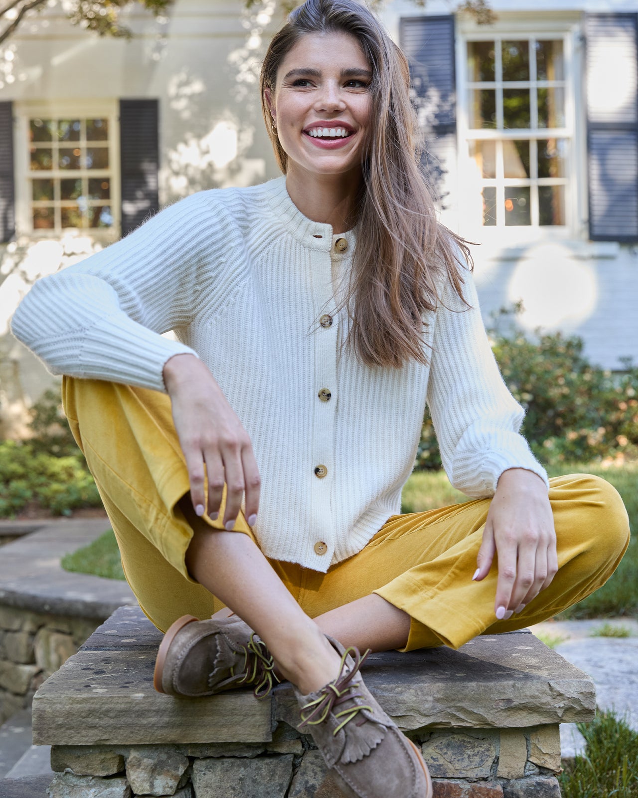 Kilt Chukka Moccasin in Taupe Suede | Shop Ann Mashburn