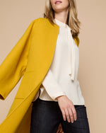 Load image into Gallery viewer, Valeria Coat in Harvest Yellow Double-Faced Wool Melton
