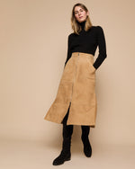 Load image into Gallery viewer, Elsa Riding Skirt in Camel Suede
