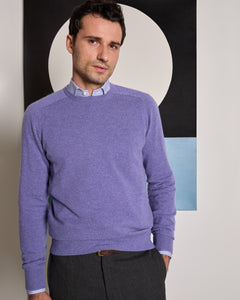 Classic Crewneck Sweater in Hyacinth Cashmere