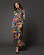 Load image into Gallery viewer, Leigh Dress in Multi Peony Parade Liberty Fabric Silk
