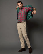 Load image into Gallery viewer, Spread Collar Sport Shirt in Maclean Tartan Flannel
