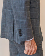 Load image into Gallery viewer, Virgil No. 3 Suit in Sage/Navy/Aegean Mix Glen Plaid Hopsack
