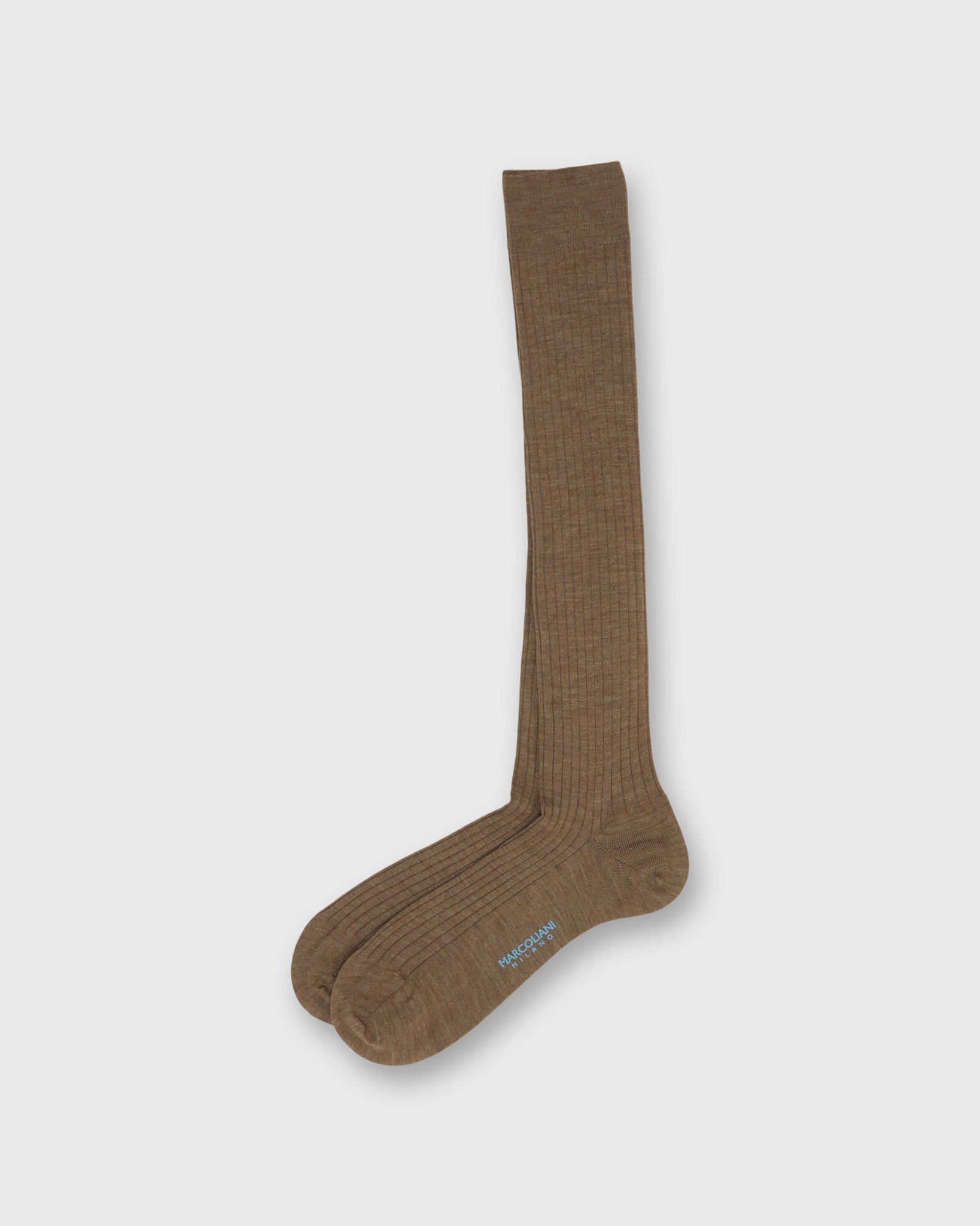 Over-The-Calf Dress Socks in Natural Extra Fine Merino