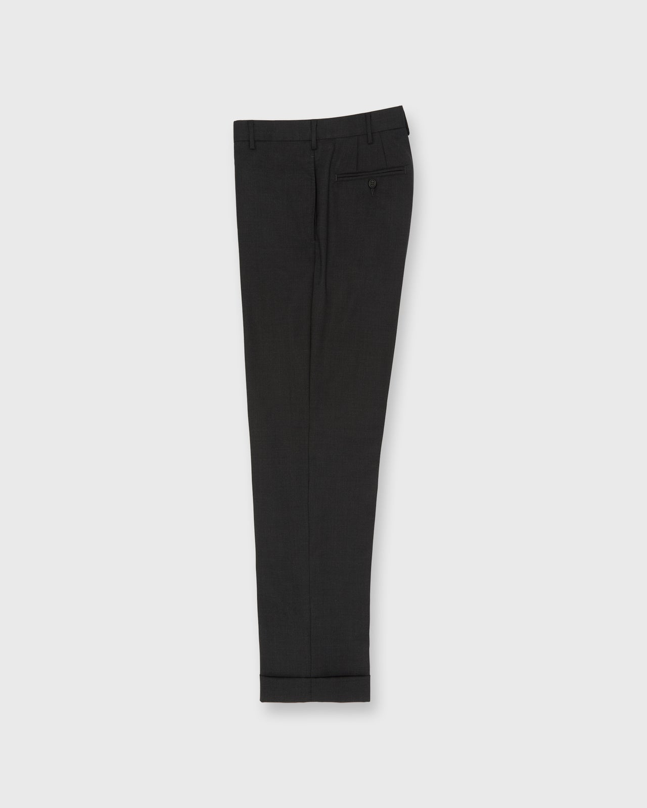 Dress Trouser in Charcoal Lightweight Twill