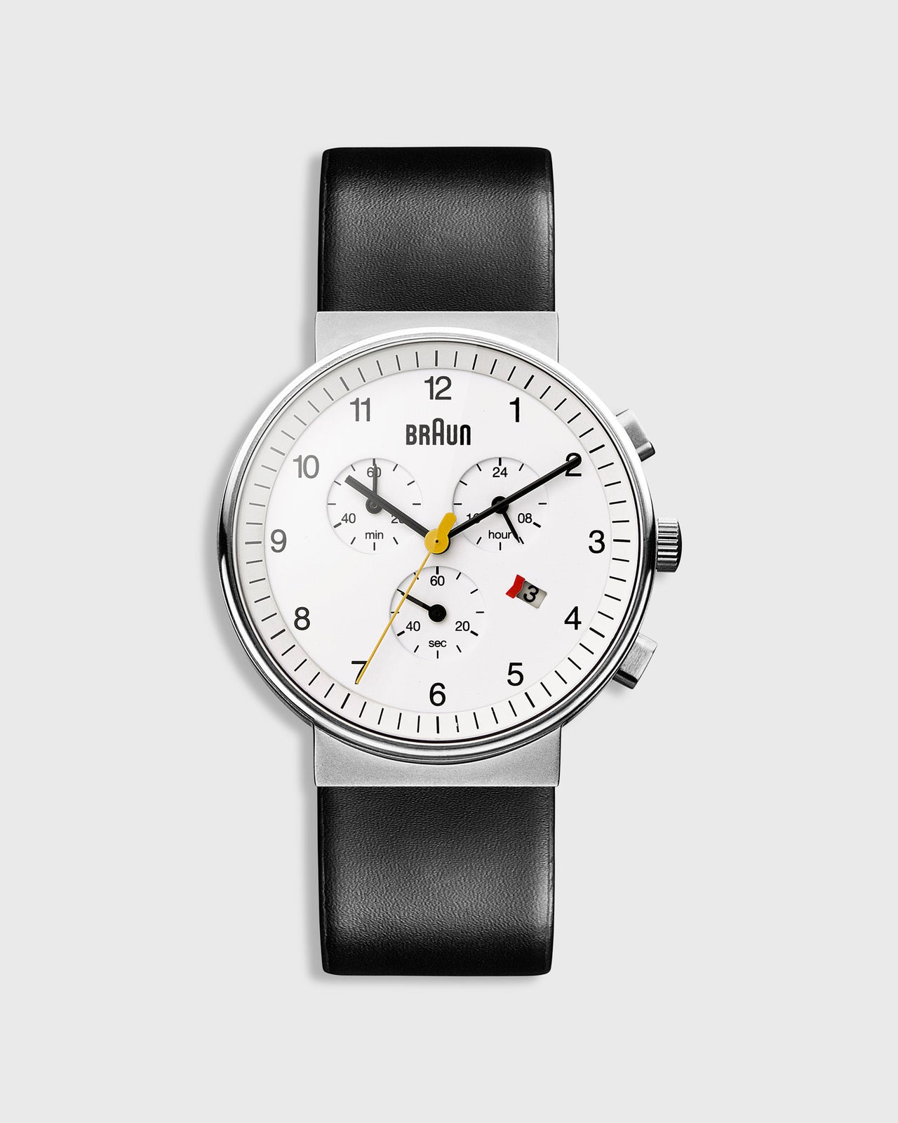 Chronograph Analog Watch in White/Black
