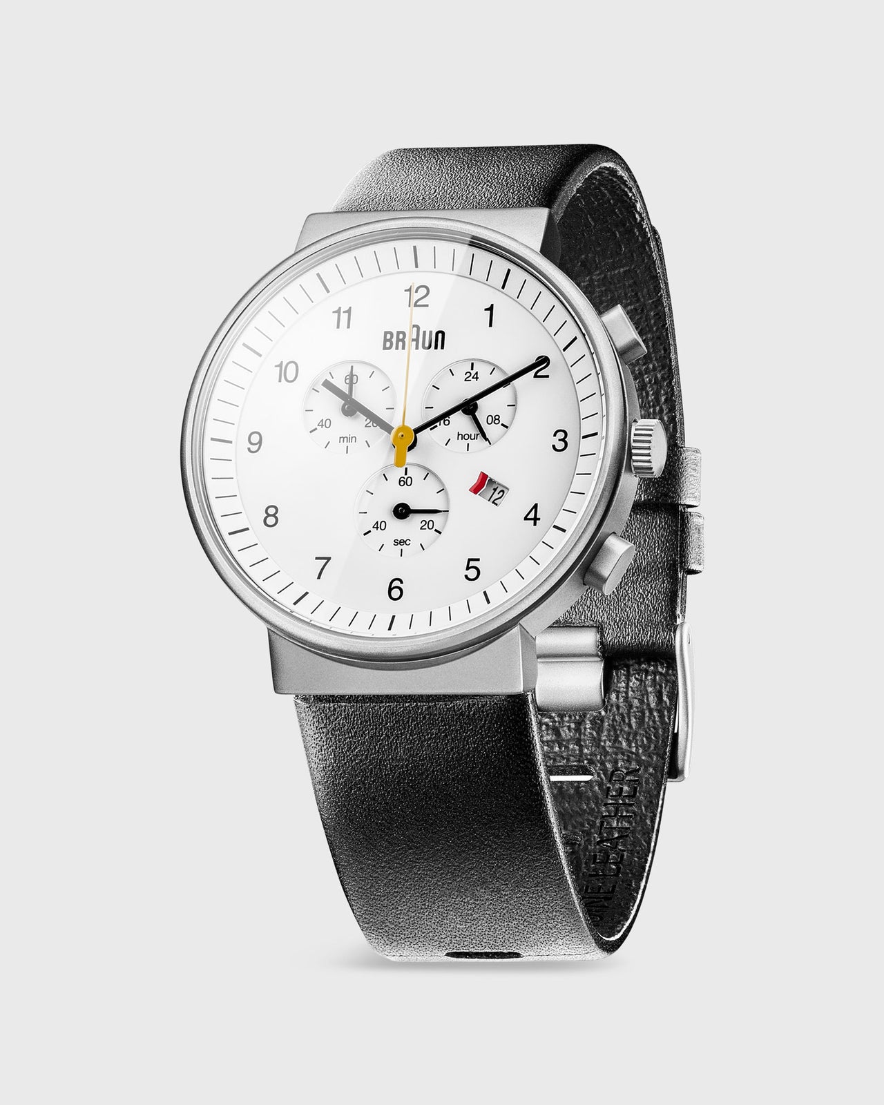 Chronograph Analog Watch in White/Black
