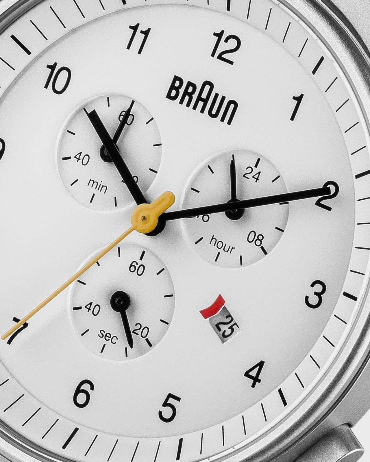 Chronograph Analog Watch in White/Black