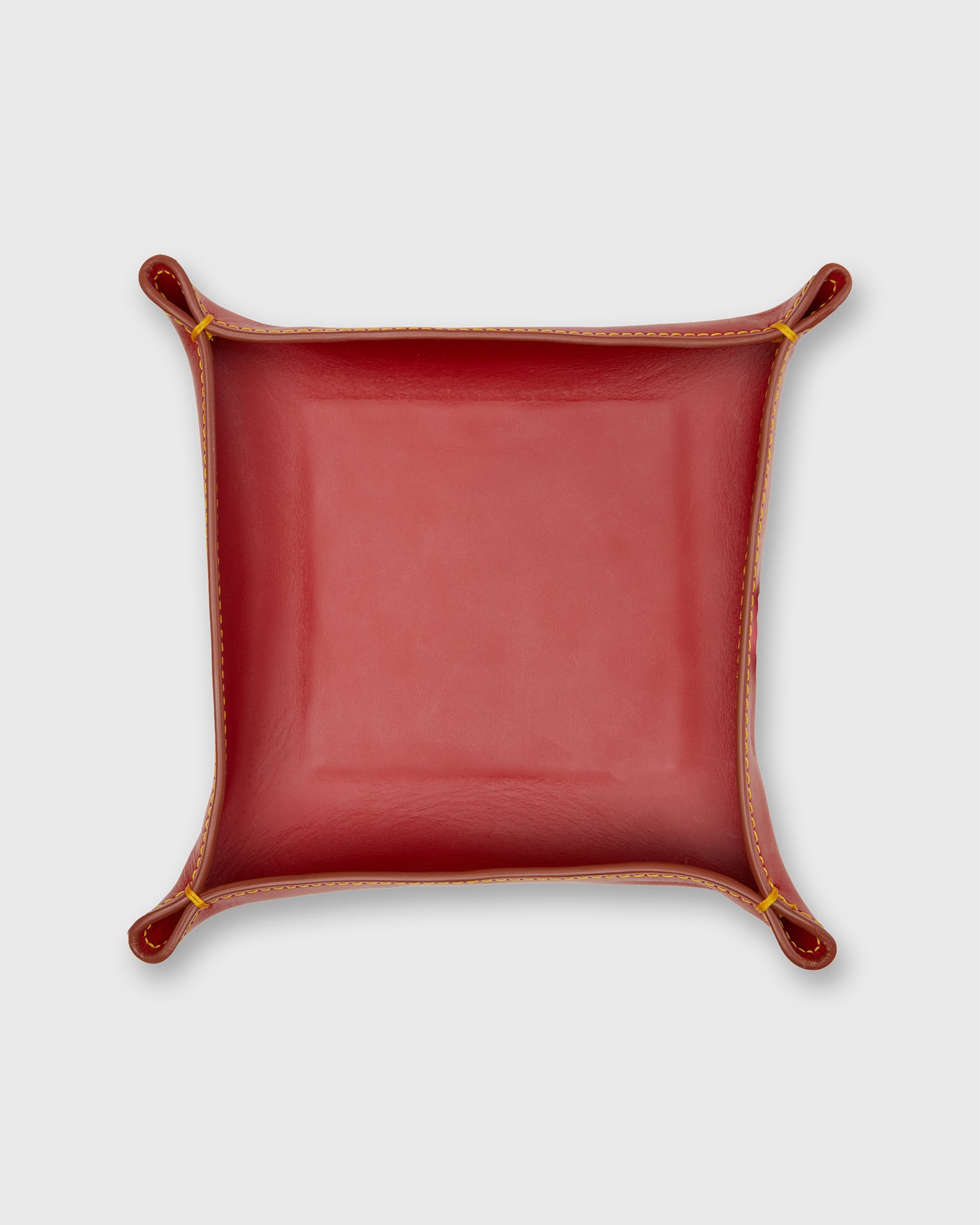 Medium Tray in Red Leather