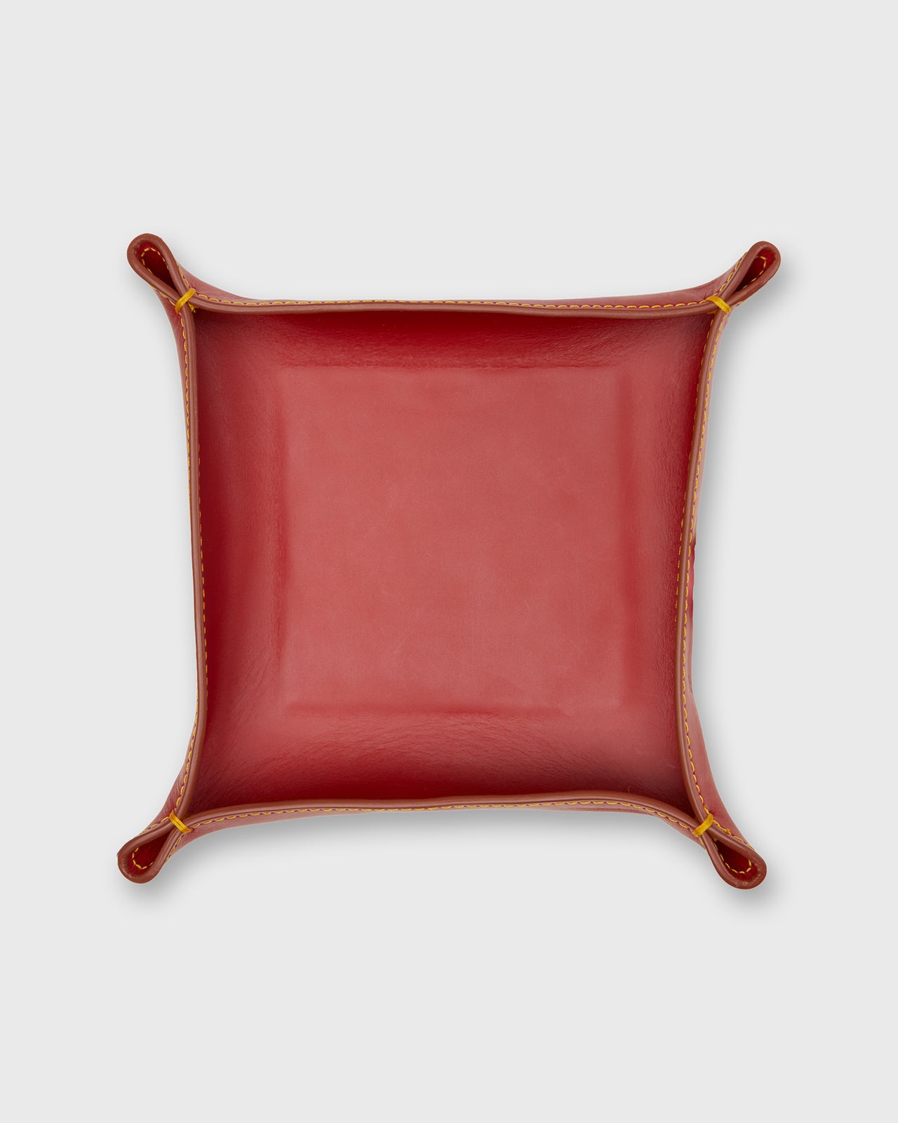Medium Tray in Red Leather