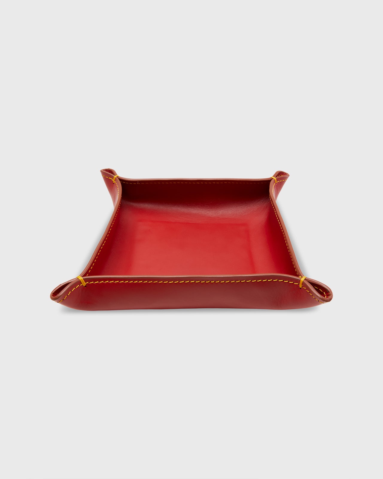Medium Tray in Red Leather