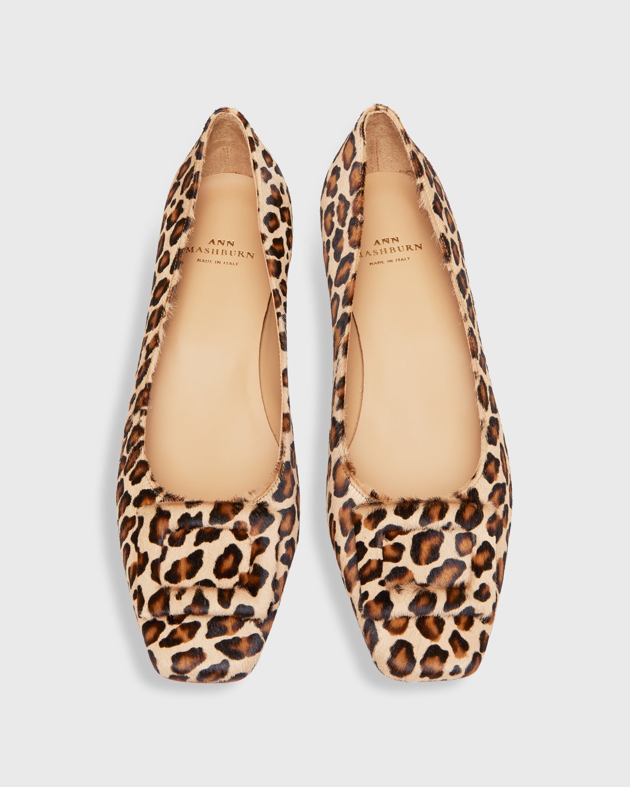 Pointed Flats Leopard Print T Bar Shoes Buckle Shoe In Leopard