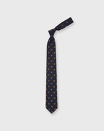 Load image into Gallery viewer, Wool Challis Club Tie in Navy Fox
