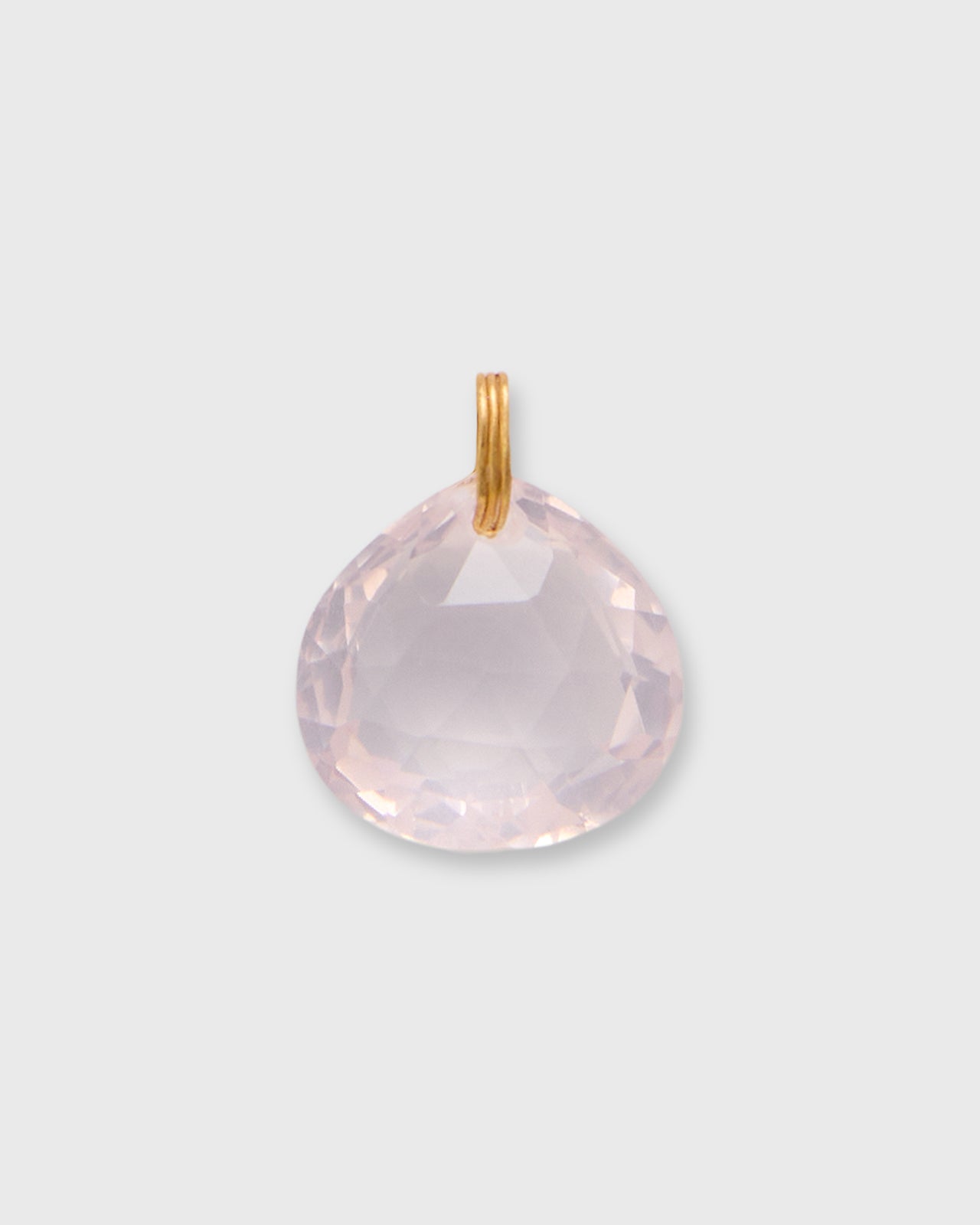 Briolette Pendant in Rose Quartz