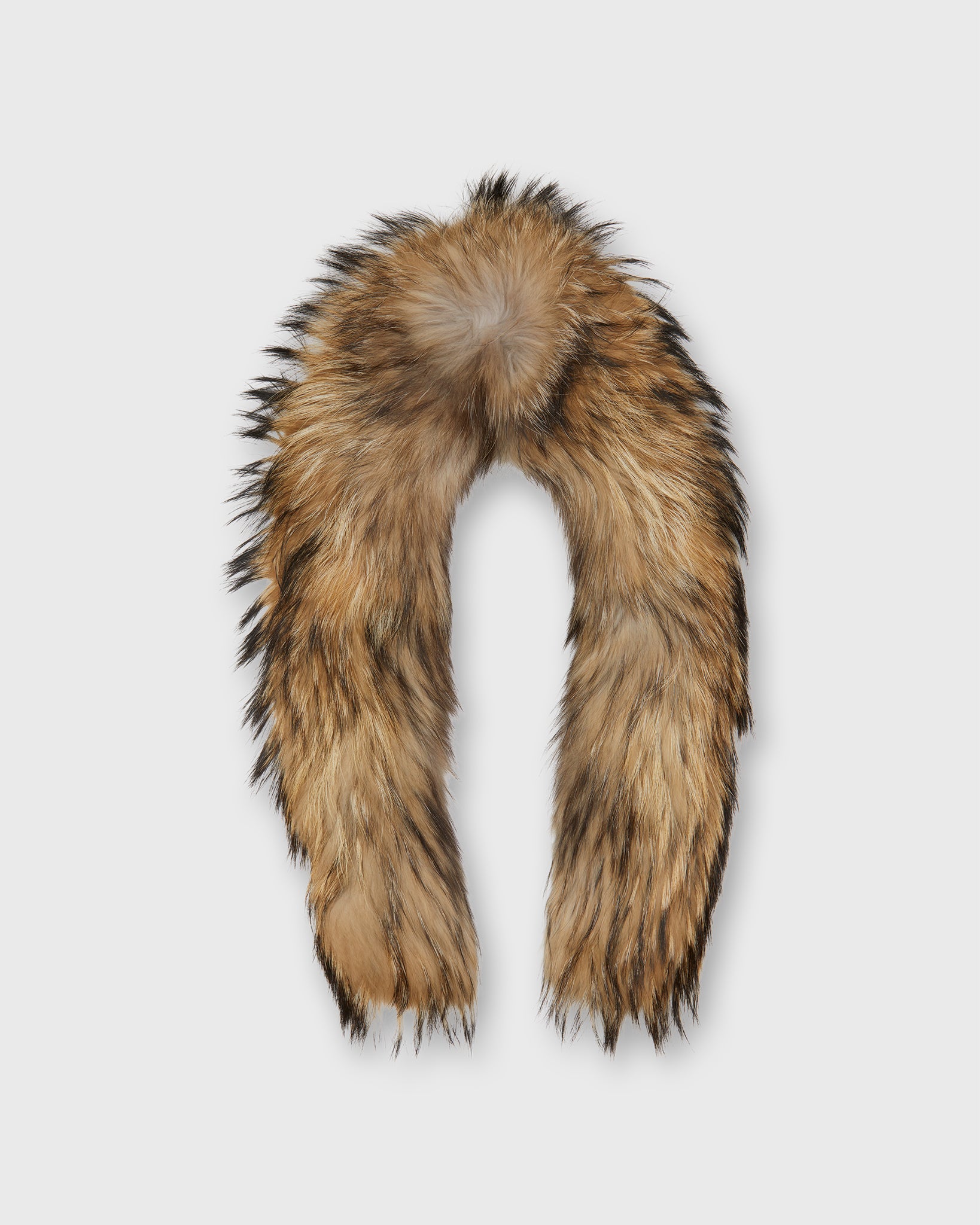 Klara Deluxe Scarf in Natural Raccoon Fur