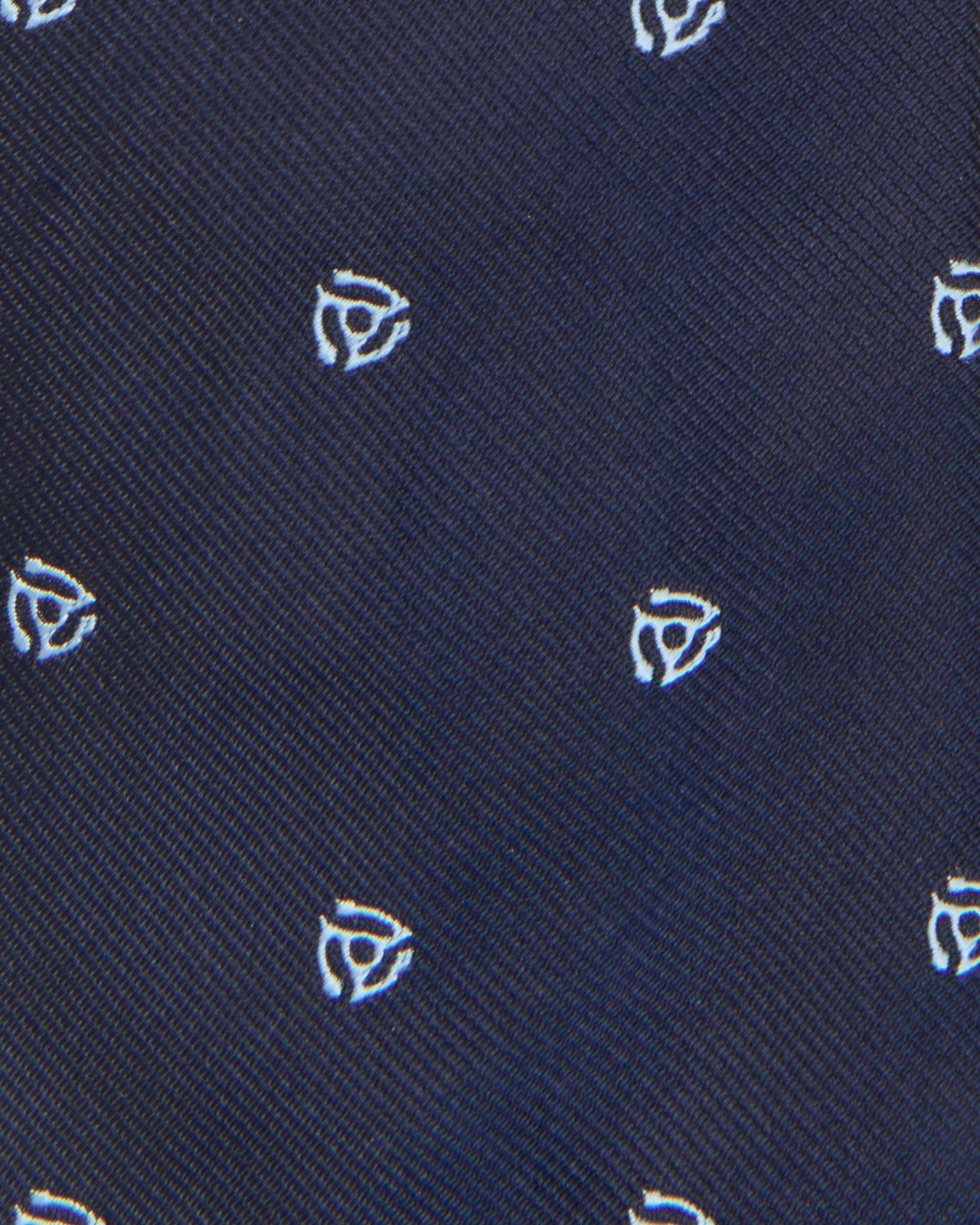 Silk Woven Club Tie in Navy/Sky 45 Turntable Adapter