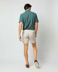 Garment-Dyed Short in Stone Lightweight Twill