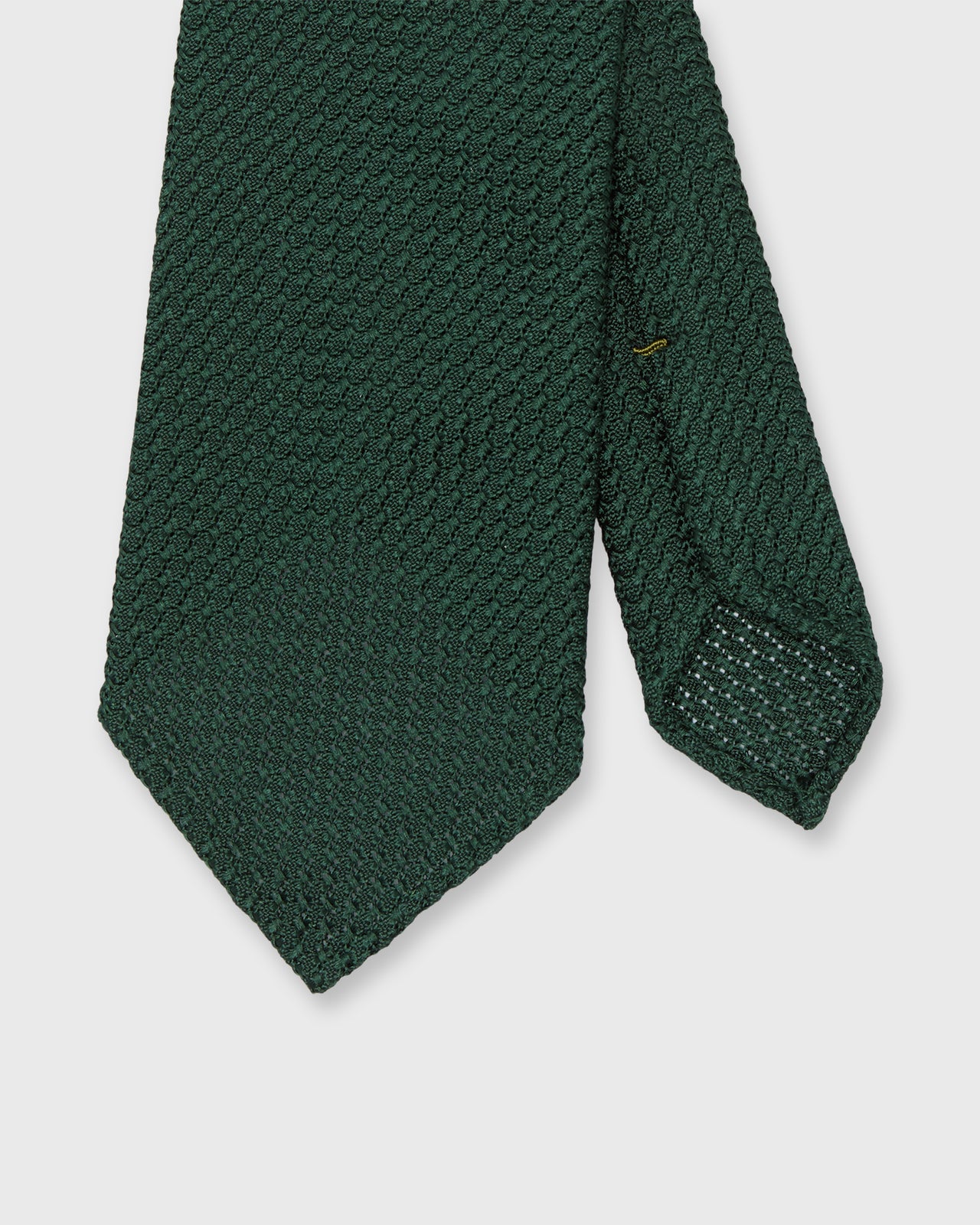 Hand-Rolled Silk Grosso Grenadine Untipped Tie in Hunter Green
