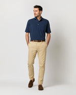 Load image into Gallery viewer, Short-Sleeved Polo in Navy Pima Pique
