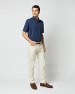 Load image into Gallery viewer, Short-Sleeved Polo in Navy Pima Pique
