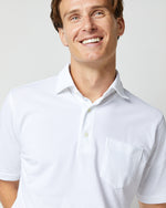 Load image into Gallery viewer, Short-Sleeved Polo in White Pima Pique
