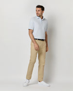 Load image into Gallery viewer, Short-Sleeved Polo in Pale Blue Pima Pique
