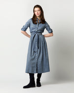 Load image into Gallery viewer, Classic Shirtwaist Dress in Cotolino Chambray
