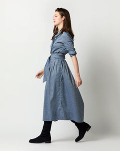 Classic Shirtwaist Dress in Cotolino Chambray