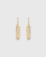 Load image into Gallery viewer, Small Wheat Charm Earrings in Gold
