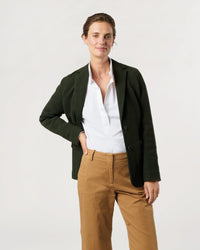 Palmer Jacket in Dark Olive Pique Knit