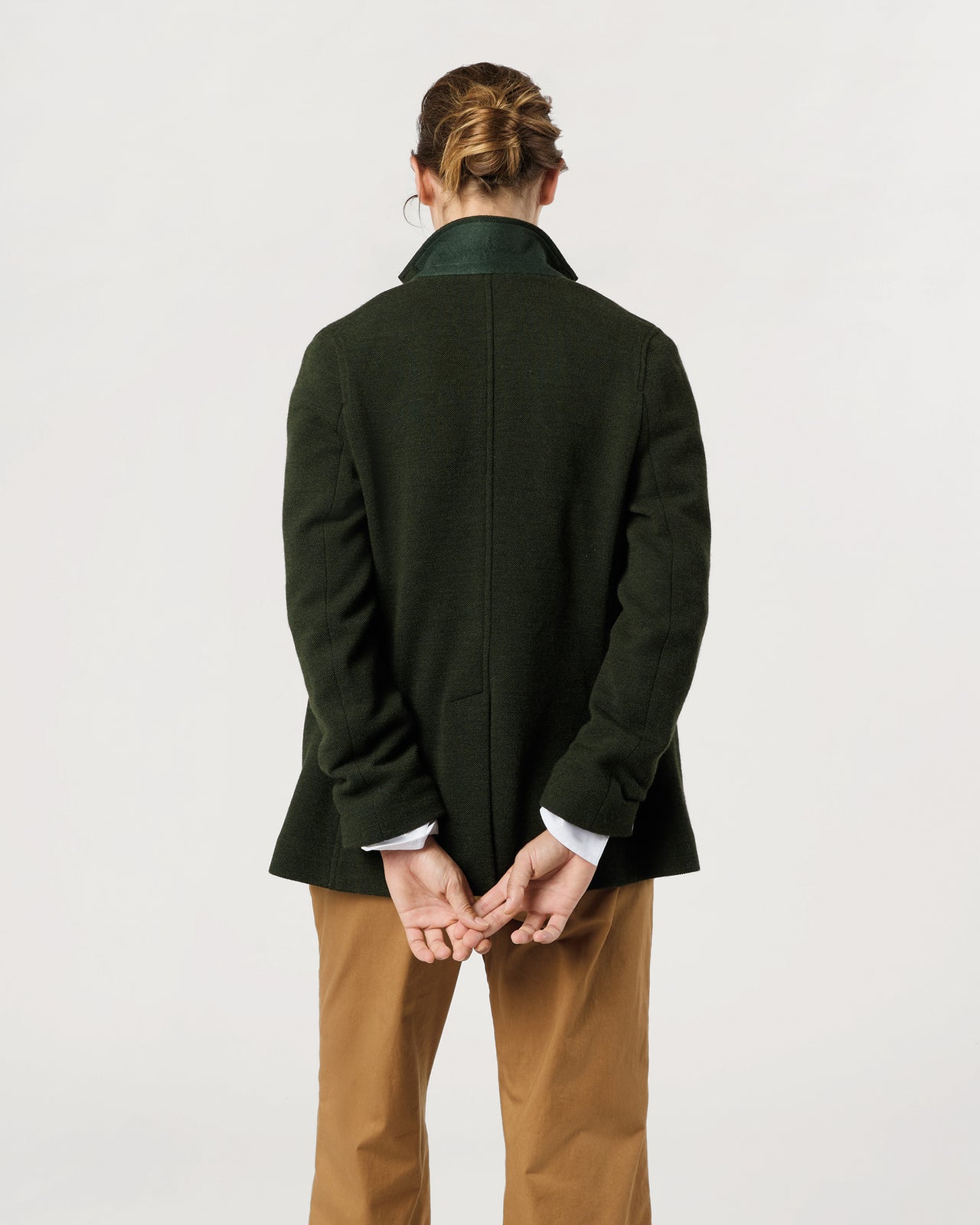 Palmer Jacket in Dark Olive Pique Knit