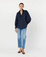 Load image into Gallery viewer, Anaya Popover Shirt in Navy Poplin
