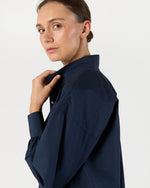 Load image into Gallery viewer, Anaya Popover Shirt in Navy Poplin
