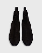 Load image into Gallery viewer, Heeled Chelsea Boot in Black Suede
