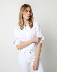 Icon Shirt in White Poplin