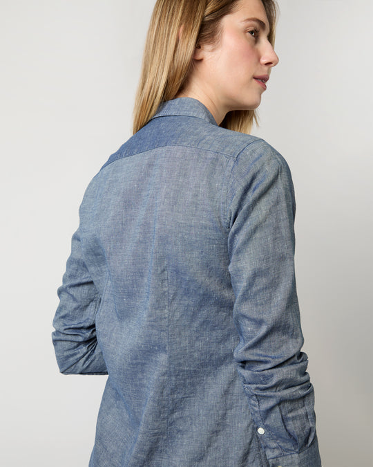 Icon Shirt in Indigo Cotolino Chambray