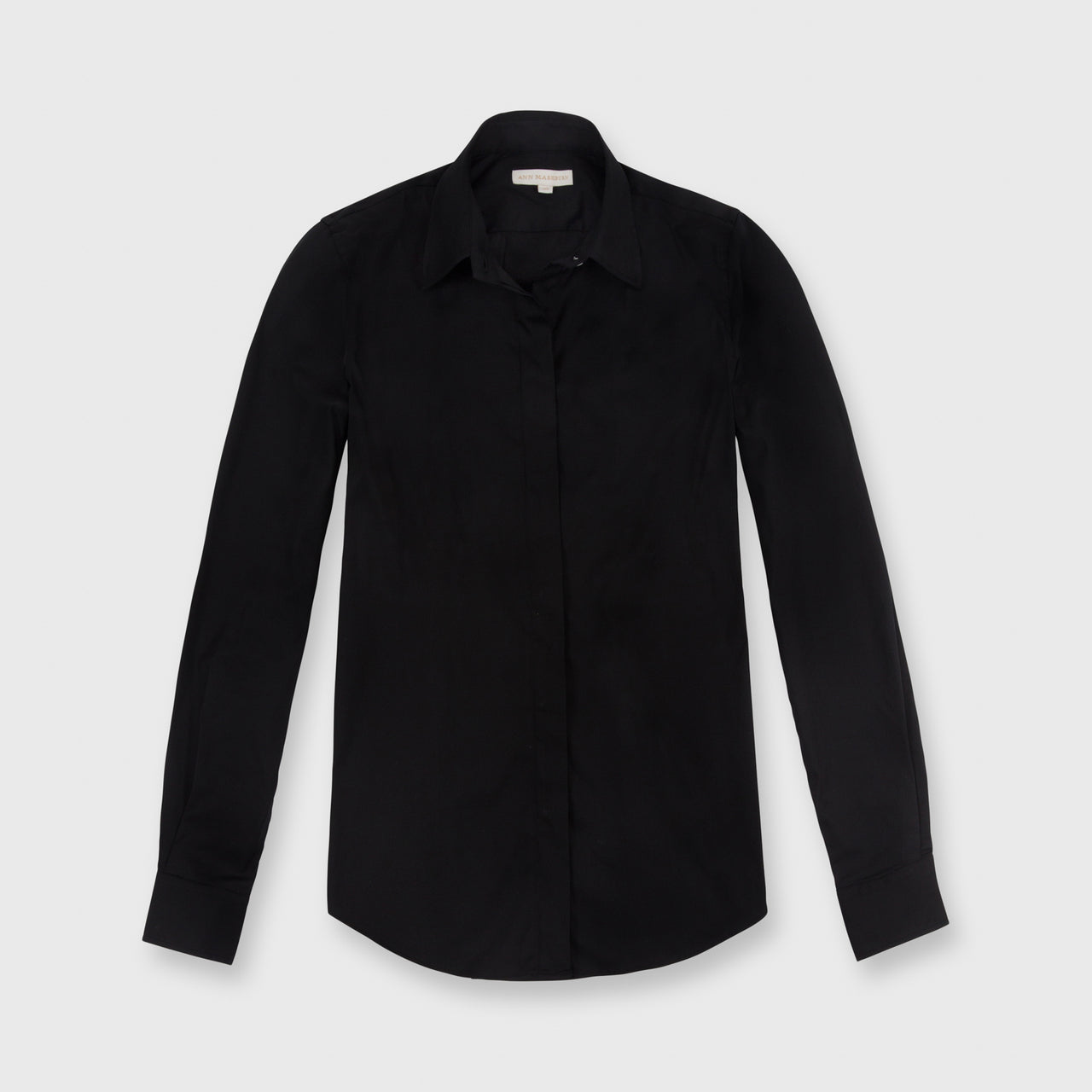 Made-to-Order Fabric in Black Stretch Poplin