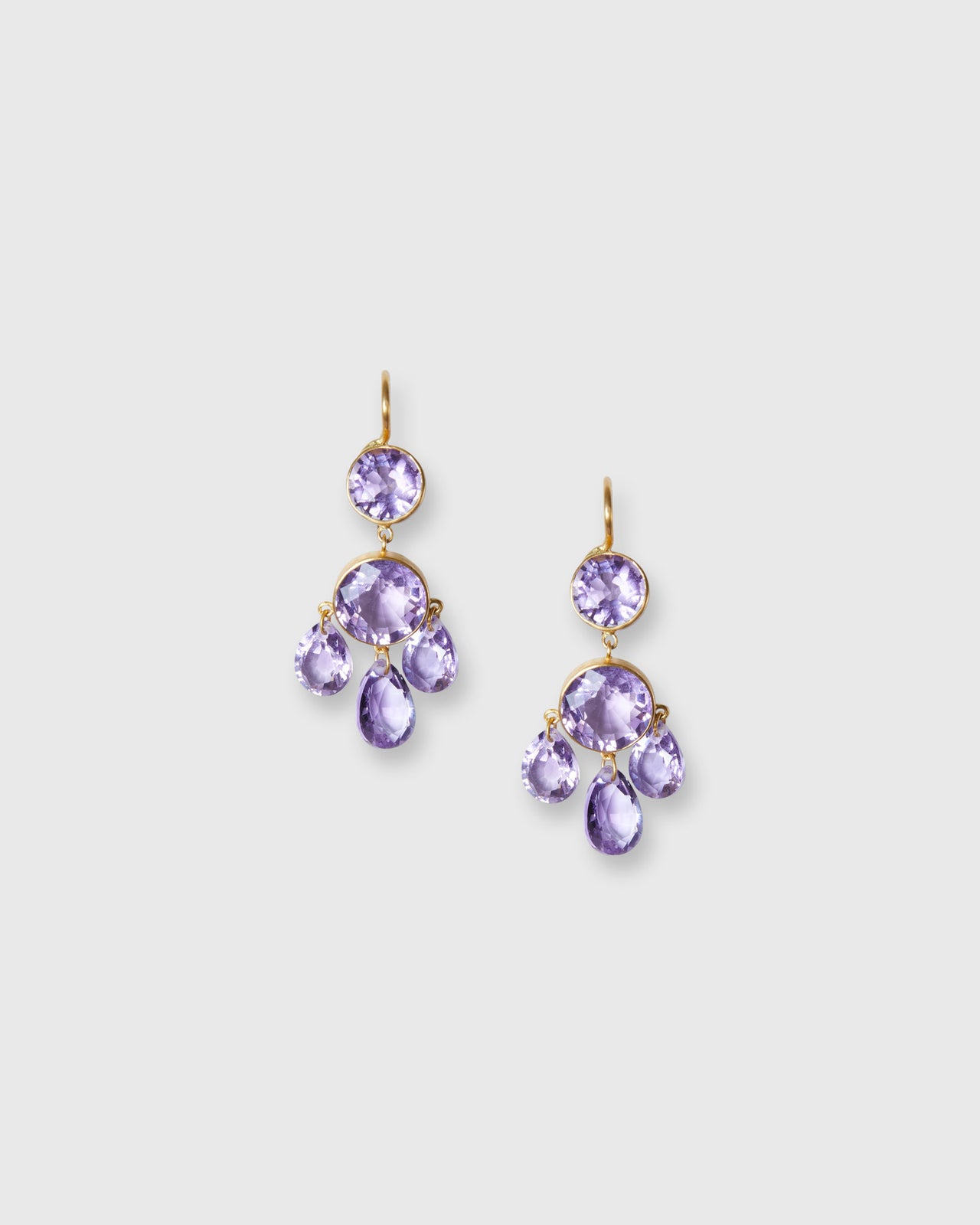 Small Gabrielle d'Estrées Earrings in Amethyst