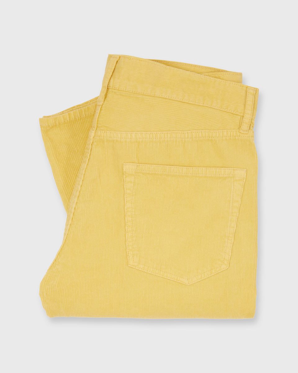 Slim Straight 5-Pocket Pant in Khaki Corduroy