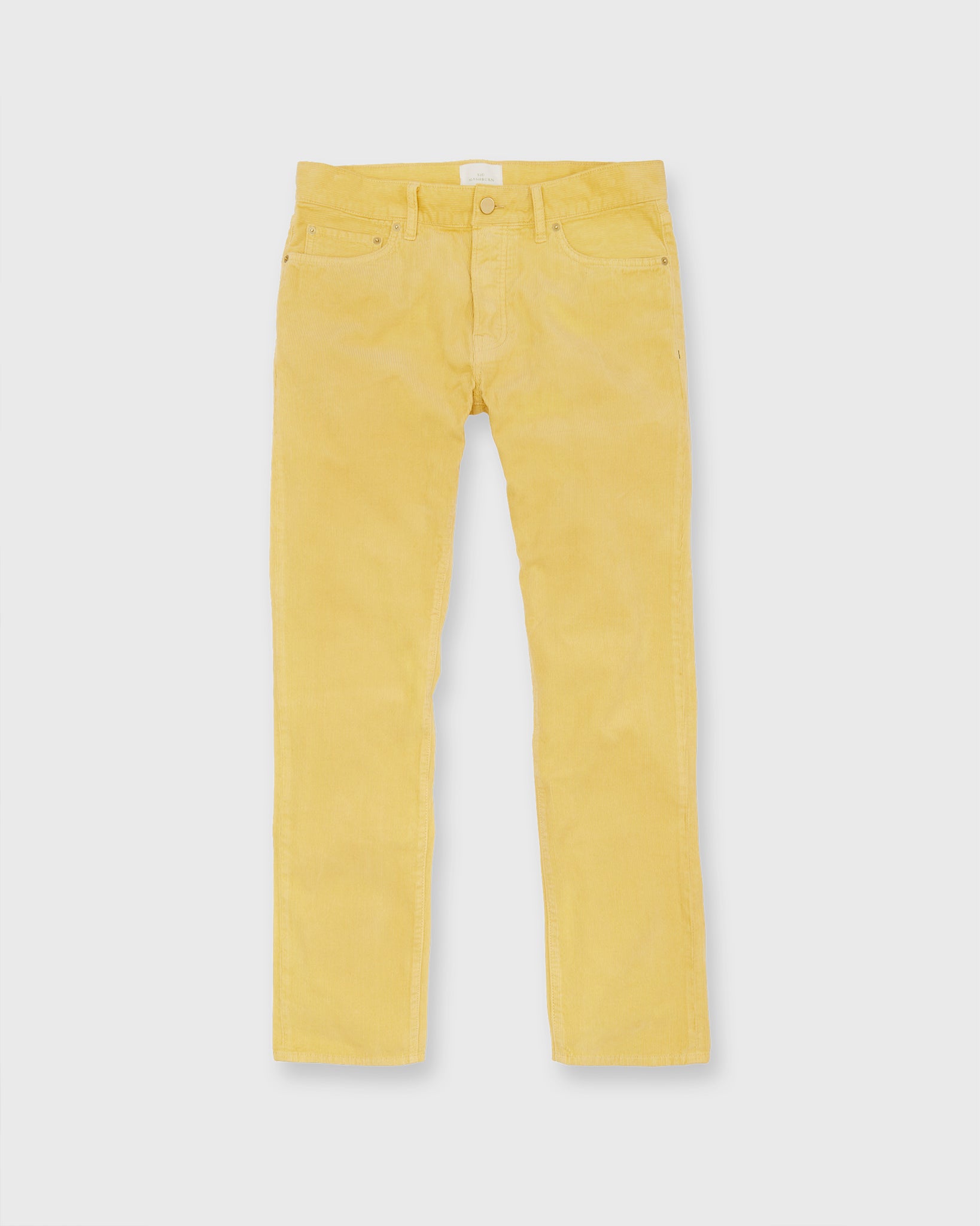 Slim Straight 5-Pocket Pant in Canary Corduroy