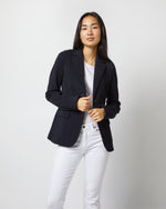 Load image into Gallery viewer, Parker Jacket in Navy Wool Pique
