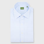 Load image into Gallery viewer, Made-to-Measure Shirt in Sky Small Bengal Stripe Poplin
